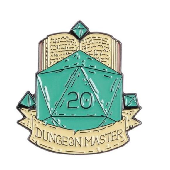 Dungeons & Dragons Dungeon Master Dice Pin Brooch - Picture 1 of 3